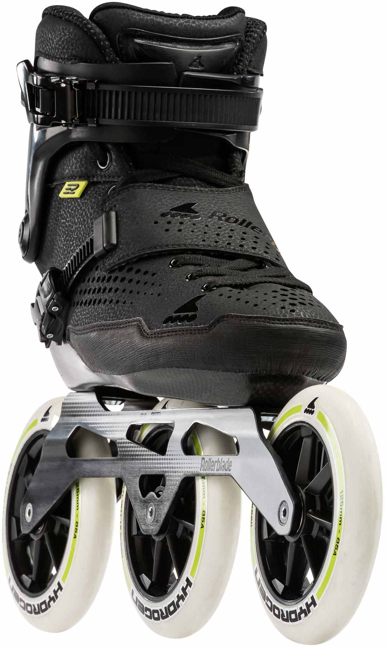 Rollerblade E2 Pro with 125 mm Hydrogen wheels front view